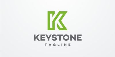 Keystone Letter K Logo Design