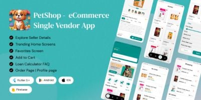 Petshop - eCommerce Single Vendor Flutter