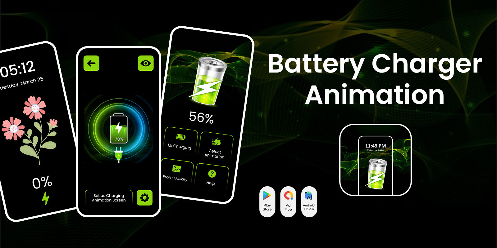 Battery Charger Animation - Android by CodeMaxInfotech | Codester