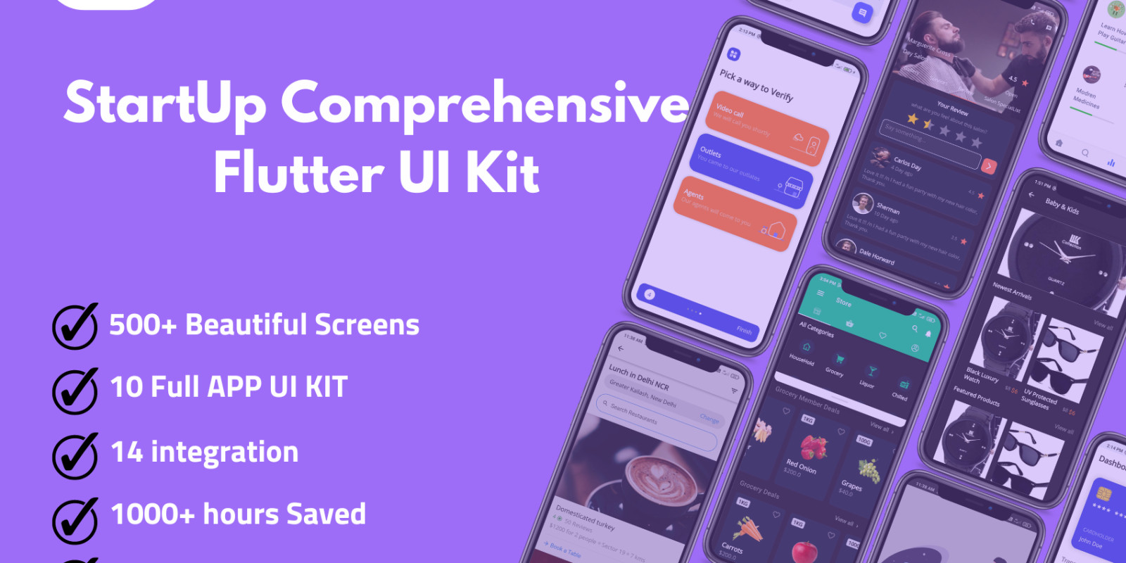 StartUp - Comprehensive Flutter UI Kit by Mohamedhassansaif | Codester