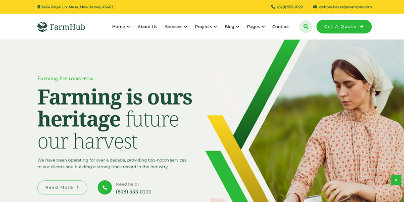 Farmhub - Agriculture and Organic WordPress Theme