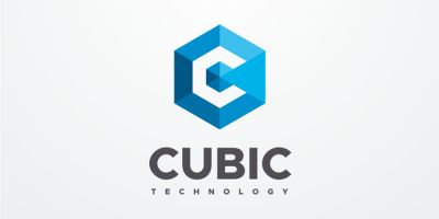 Cubic Letter C Logo