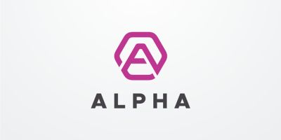 Letter A  Hexagon Logo
