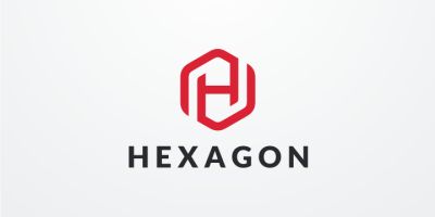 Letter H Hexagon Logo