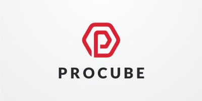 Letter P Hexagon  Logo