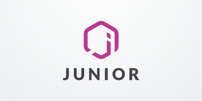 Letter J  Hexagon  Logo