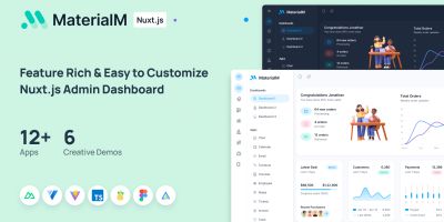 MaterialM Nuxt Js Admin Dashboard Template