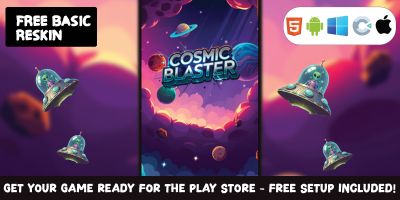 Cosmic Blaster- Construct 3 Game HTML5