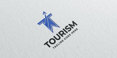 T Letter Tourism Logo