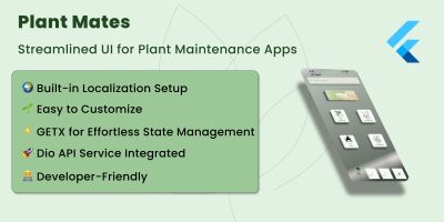Plant Mates - Streamlined Flutter UI Kit