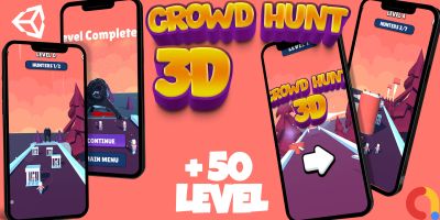 Crowd Hunt 3D Unity Source Code