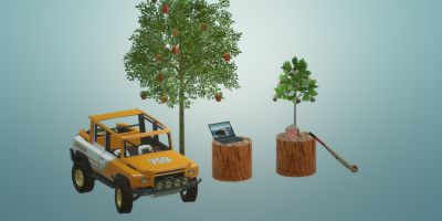 Car & Environment 3D Object High Quality Pack