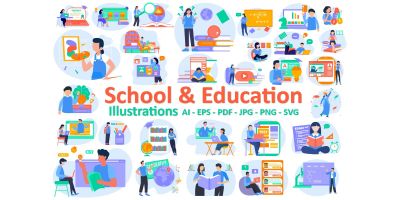 School And Education Illustrations