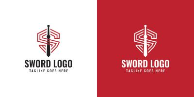 Sword S Letter Logo Template
