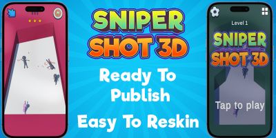 Sniper Shot 3D - Puzzle Mobile Unity Game