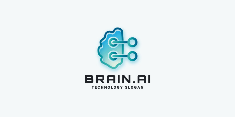 Brain.AI – Futuristic Tech AI Logo Design