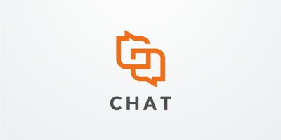 Double Chat Logo design vector template v.02