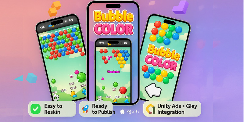 Bubble color - Casual Mobile Unity Game
