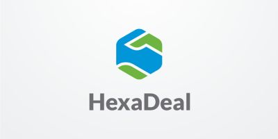 Hexagon Deal Logo design vector template