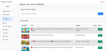 YouTube Live TV CMS Screenshot 8