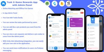 Task And Game Rewards App with Admin Panel