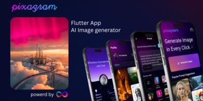 Pixagram – Modern AI Image Generator Flutter App