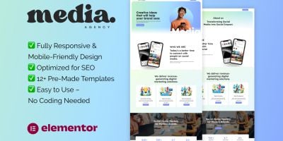 Media Agency – Elementor Pro Template Kit