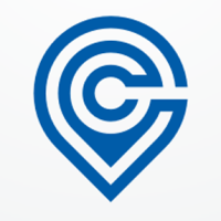 Central Point Letter C Logo design vector template