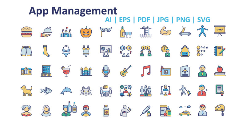 App Management Vector Icons