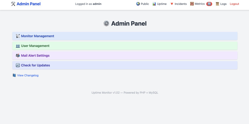 Uptime monitor PHP Script