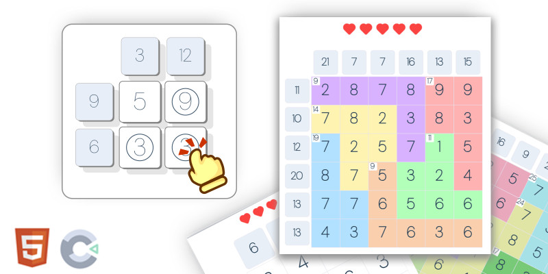 Number Sum - HTML5 Game - construct 3