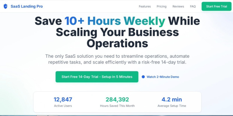 SaaSPro – Clean SaaS Landing Page Template