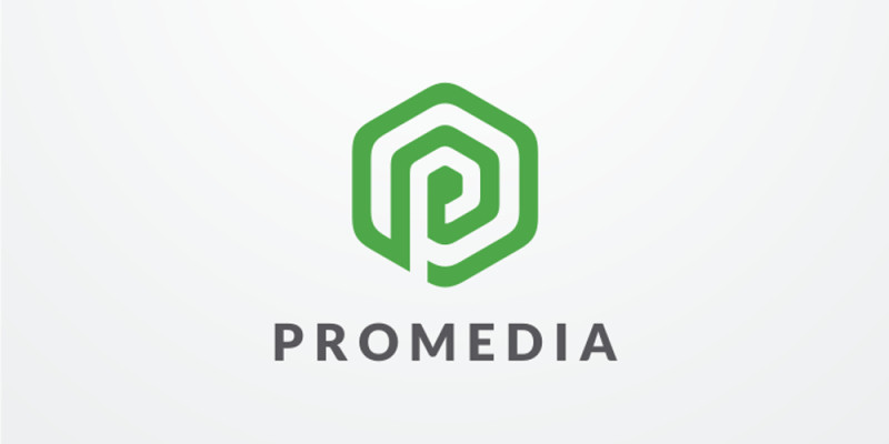 Letter P Hexagon Logo v09