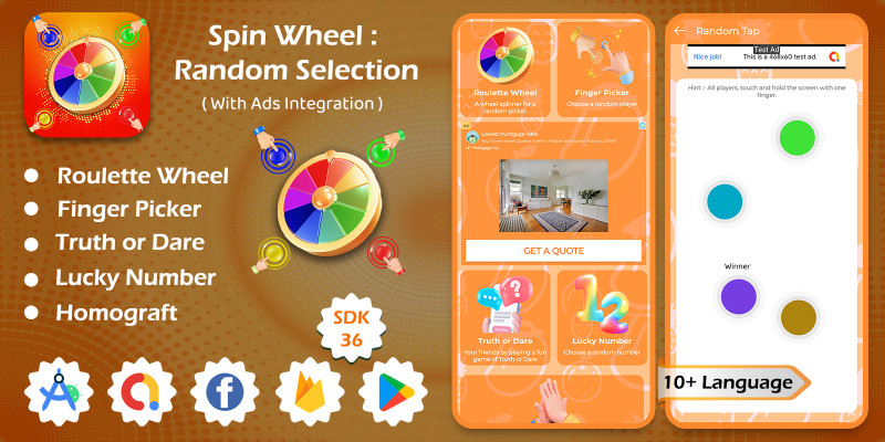 Spin Wheel Random Selection Android App