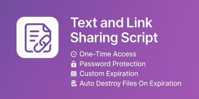 Secure Text and Link Sharing Platform