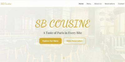 SB COUSINE – French Restaurant Website Template