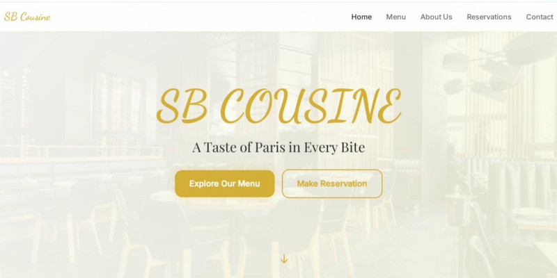 SB COUSINE – French Restaurant Website Template