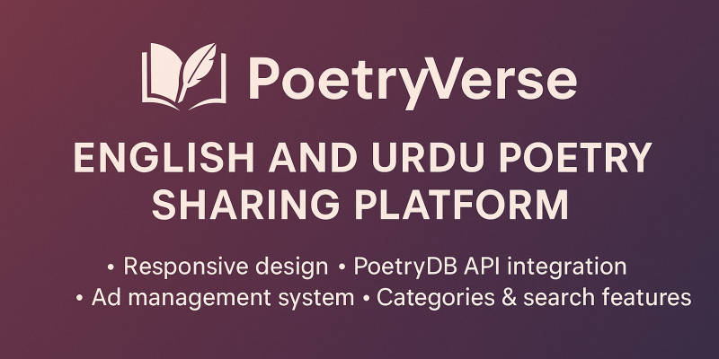 PoetryVerse Poetry Sharing CMS