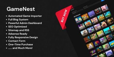 GameNest - PHP Gaming Platform