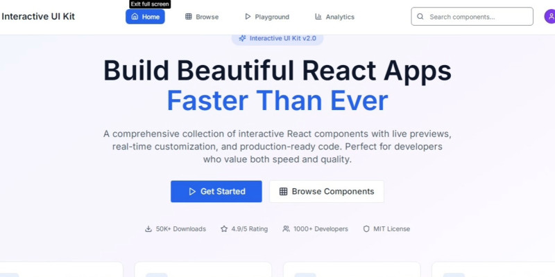 Interactive UI Kit - React Component Library