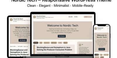 Nordic Tech - Minimalist WordPress Blog Theme