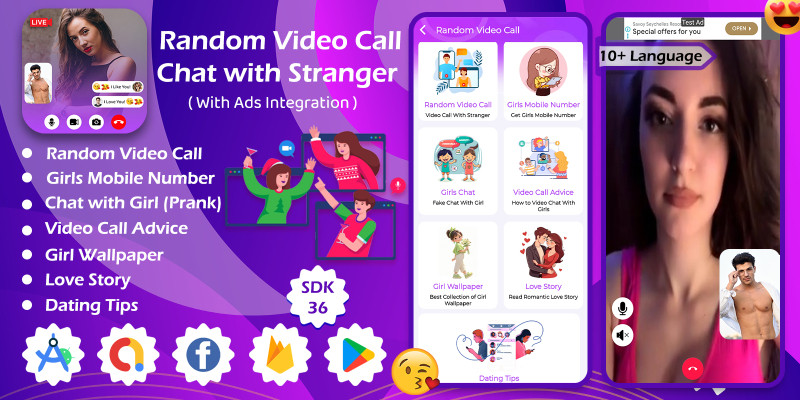 Random Video Call - Fake Call Android App