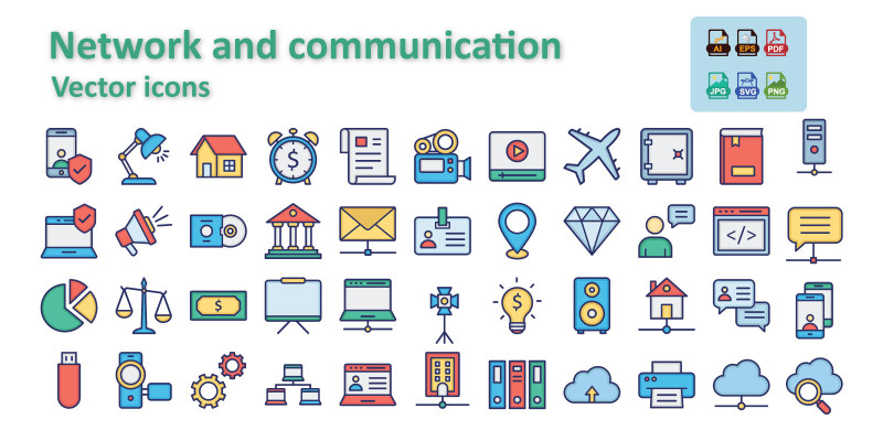 Network And Communication Vector Icons Pack