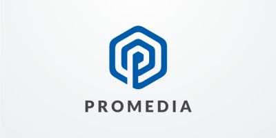 Letter P Hexagon Logo Design v08