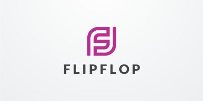 Flip Flop Initial Letter F FF S Vector Logo