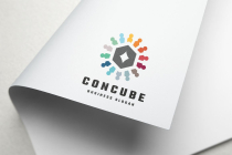 Connected Hexagon Cube Logo Screenshot 2