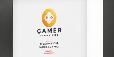Gamer Polygonal Controller Logo