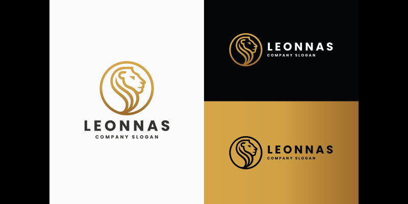 Majestic Lion Head Luxury Logo