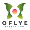 OFLYE - Nature Inspired Butterfly / Leaf Logo