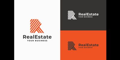 Real Estate - Modern R Letter Logo
